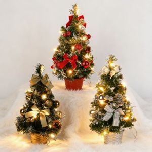 MODERNLUX 10 Headlights Artificial Christmas Tree 20cm led Christmas Gift High Quality 3 Colors Decorative Lights Pine Trees
