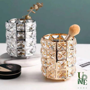 UoneHome พร้อมส่ง H042 ที่ใส่แปรงแต่งหน้า เครื่องสำอางค์ คริสตัลดีไซน์สวยหรู ที่ใส่ของเอนกประสงค์ ของแต่งบ้าน/โต๊ะแป้ง