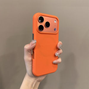 Matte Case for iPhone 15 16 17 Pro Max Air Magne Skin Feel Original Color Shell Protective Flannel Design on Back Cover Coque