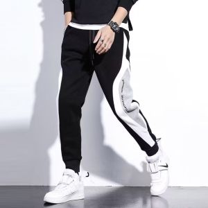 ZEEMIN ผู้ชายสีดํากางเกง Hip Hop Drawstring Jogger แฟชั่นกางเกงสบายชาย Sweatpants หลวมยืดหยุ่นเอวกีฬา