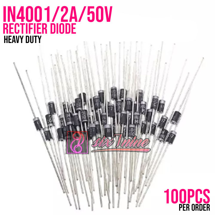 SSN 100PCS IN4001 Rectifier Diode 2A 50V Heavy Duty | Lazada PH