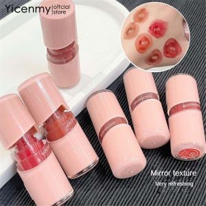 HERORANGE Water Wave Luster Mirror Lip Glaze ยาวนานไม่ง่ายต่อการจางหายไม่ติดกับถ้วยกันน้ำริมฝีปากเงา