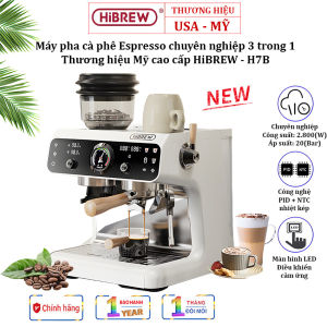 Máy pha cà phê Espresso cao cấp thương hiệu Mỹ HiBREW H7B Công suất 2800W 20 bar - Hàng Nhập Khẩu
