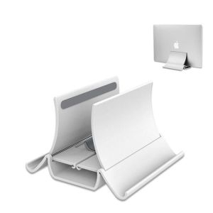 Vertical Laptop Stand Holder Gravity Auto Locking Phone Tablet Holder Storage Dock Desktop Organizer