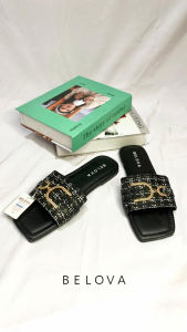BEALOVA ~  Sandal slip on bahan rajut PREMIUM Wanita slide Platform