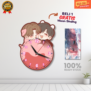 Grosir jam dinding Beli 1 GRATIS 1 hiasan dinding/jam dinding anak Tema Anime/jam dinding anak karakter/jam dinding anak aesthetic