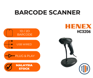 Henex HC3206 1D / 2D Barcode Scanner QR Scanner Handheld Scanner