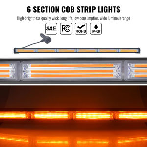 Car Led Truck Emergency Warning Flash Strobe Light Bar Led Cob 12-24v Beacon Led Light Bar