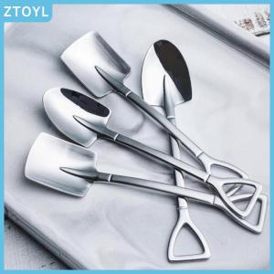 ZTOYL 4Pcs set Stainless Steel Retro Shovel Ice Cream Coffee Spoon Creative Tea-spoon