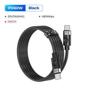 ORICO 100W 5A 480Mbps USB C Cable Fast Charging Type C to USB C for iPhone15 Pro Max Huawei Mate 60 Xiaomi