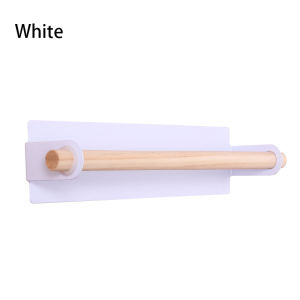 Space‑Saving Wall Hanging Wooden Paper Towel Rack Punch‑Free Self‑adhesive Storage Shelf for Home Bathroom Kitchen