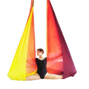 2021 New Aerial Yoga Hammock Aerial Pilates Silk Fabric yoga body workout fitness excise equipment ( Fabric Only )