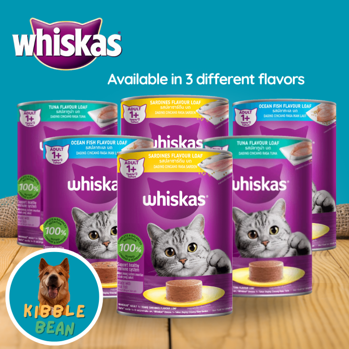 Whiskas in Can Ocean Fish, Tuna & Sardines Flavour Loaf (400g) Lazada PH