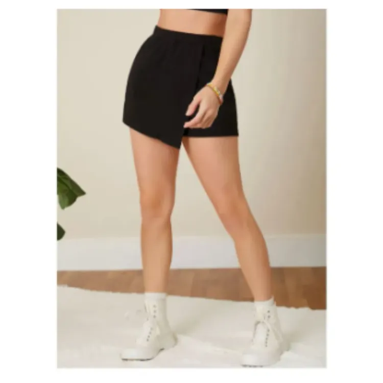 COD Front Wrap Skort with Skirt Flap Garterized Back Palda Shorts