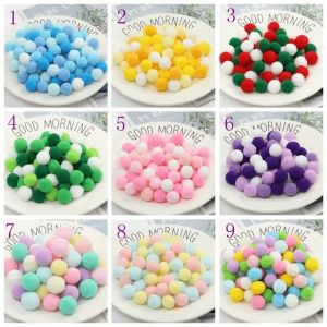 PLLEWY Craft DIY Pompom Fluffy Balls Plush Stuffed Pompoms Fur Plush Ball Multicolor Macaron Pompoms Home Decor