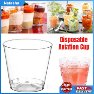50pcs Plastic Disposable Dessert Cube Clear Mousse Cups 50ml Clear Party Wedding Dessert Cups Dessert Spoon
