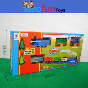 Mainan Anak Set Kereta Api ChooChoo / Tomis Train Big Family Keluar Asap ada Lampu & Suara