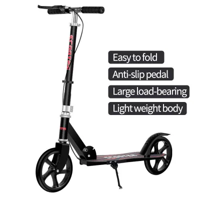 Adult And Teenager Scooter Two-Wheel Foldable Scooter With Foot Brake Foldable Scooter Simple Foldable Scooter Trolley