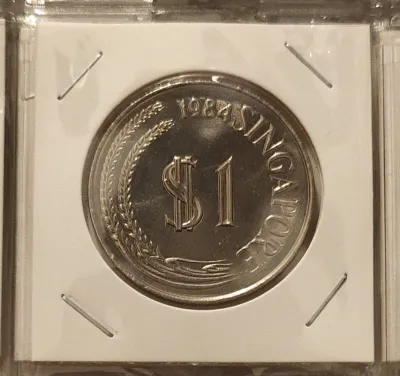 Vintage Singapore $1 Merlion Coins