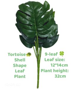 Mini Artificial plant leaf fake leaves for flower arrangement indoor decoration planting pot Fern Lime leaves tortoise parted shape leaf leave