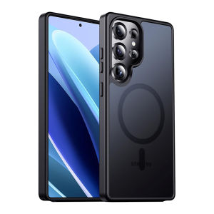 Luxury Magnetic Phone Case For Samsung Galaxy S25 / S24 / S23 Ultra Plus For MagSafe Skin friendly Slim Translucent Matte Cover For S25Edge / S24 / S23 FE Military Shockproof Protection Casing