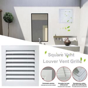 NOBLELUX Aluminum Alloy Air Vent Grille Square White Return Air Grill Gable Vent Houses