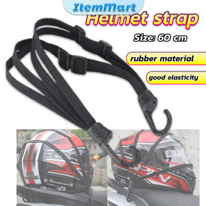 ItemMart Motorcycle Strength Retractable Helmet Luggage Elastic Rope Strap with 2 Hooks 60cm