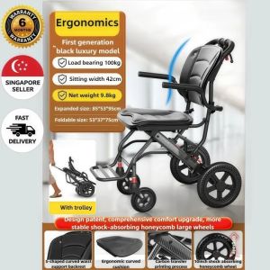 Travel wheelchairs portable ergonomic wheelchairs collapsible medical wheelchairs with shock absorption high-quality light wheelchairs for the elderly and disabled