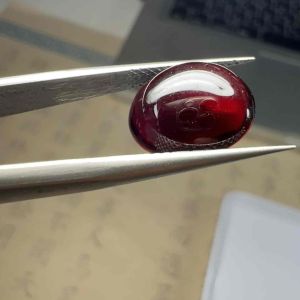 6385-ĐÁ GARNET HỒNG NGỌC LỰU ĐỎ ĐEN ( THIÊN NHIÊN ) TRONG SUỐT  GIÁC LÕM  KHÔNG XỬ LÝ