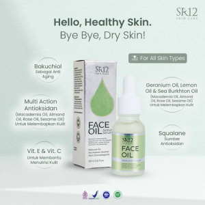 SR12 Face Oil Natural Serum Melembabkan Mencerahkan Meregenerasi Kulit Sehat Alami 18ml