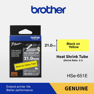 BROTHER Heat Shrink Tubing ท่อหดความร้อน HSE HSE-611E HSE-621E HSE-631E HSE-651E HSE-661E ยาว 1.5 m ของแท้ สีเหลือง