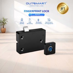 Outsmart Smart Fingerprint Drawer Lock – Bluetooth Keyless Security Lock Anti-Theft Design