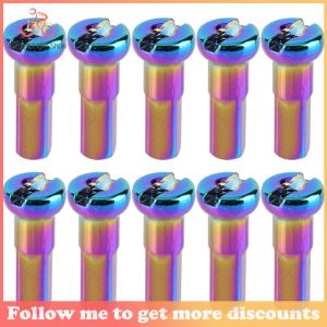 10Pcs Bike Spoke Nipples Aluminum Alloy 14G Bicycle Spoke Caps Bicycle Spoke Nipples End Tips Bike Accessories