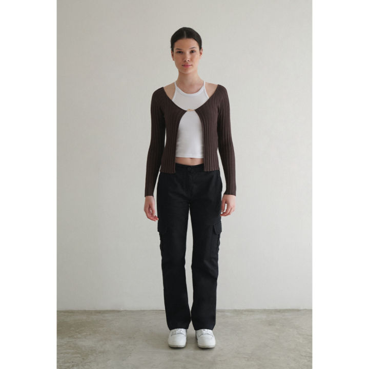 CELCIUS WOMAN Script Cardigan I31000150C Dark Brown Lazada Indonesia