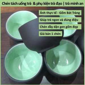 Phụ kiện uống trà (ly sành muỗng xúc trà khăn lau dây buộc nắp ấm)