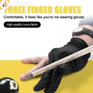 EOY Three Fingers Full-Finger Snooker Pool Cue Billiard Glove For Left Hand Lycra Billiards Gloves