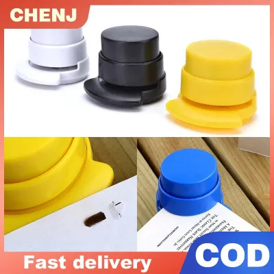 CHENJ 1X Office Home Staple Free Stapleless Stapler Paper Binding Binder Paperclip