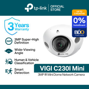 TP-Link Official Store | VIGI C230I Mini | 3MP IR Mini Dome Home Security Network CCTV Camera Connect to Cellphone
