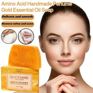 Gold Soap Amino Acid Gold Anti-Mite Soap Long Lasting Perfume100g香水黄金皂精油皂男女通用手工皂