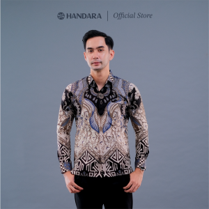 Batik Handara - Basura Poleng Kemeja Pria Furing Erro