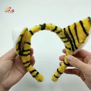 Tiger Costume Set Tiger Ears Headband Tail for Kids Adults Halloween Costume Cosplay Party