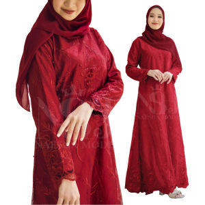 gamis brukat remaja terbaru 2025 broklat terbaru modern mewah kondangan kebaya lebaran panjang baju gaun