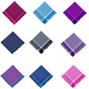 Checked Pattern Head Scarf for Senior Photography Rural Styles Head Wrap Cotton Neck Shawl Vintage Headwear for Stage