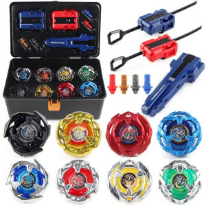 【In Stock】24H Ship Gyro Toy Set Battle Gyro Game Set With Metal Spinning Top & Launchers Storage Box Portable Gyro Childrens Toy Gifts 战斗陀螺套装