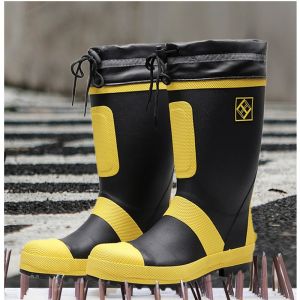 2024 Người Đàn Ông Bốt Đi Mưa Mũi Thép Chống Đập Giầy Bảo Hộ Kích Thước 50 Giày Nam Giày Đi Mưa Chiều Cao Tăng Giày Đế Xuồng Cao Cổ Ủng Cao Su Nhiều Màu Giày Công Sở