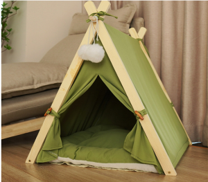 "SG SELLER" Pet house with cushion Cat house Dog bed Pet tent Pet Teepee with Cushion for Dogs and Cats Puppies House with Bed Pet Tent Bed Indoor Outdoor