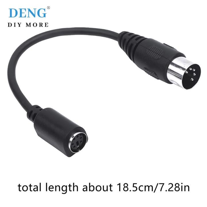 💕💞【Special price】Deng MD 6-pin Female to DIN 5-pin Male Cable Ps2 ...