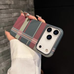 Carbon Print Magnetic Case Shell for iPhone 17 16 15 Pro Max Hard PC Magnets Charging Phone Cover Camera Lens Protective Carcasa