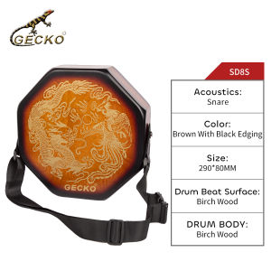 GECKO new box drum portable hand drum snare sound effect card macro drum simple and easy to learn percussion instrument SD8S