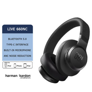 JBL Live 660NC Over-The-Ear Microphone Bluetooth Headphones Noise Cancelling  Folding Wireless Headphones for IOS/Android Type-C Charging Stereo Subwoofer Music PC Gaming Headphones